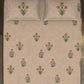 SPACES Pink & Green Ethnic Motifs Cotton 210 TC King Bedsheet With 2 Pillow Covers - Swadesiicart