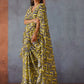 Tikhi Imli Geometric Digital Printed Ruffled Ready to Wear Saree | Swadesiicart