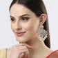 NVR Women Gold-Polished Kundan Chandbali Earrings | Swadesiicart