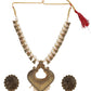 Mominos Fashion Joharkamal Oxidised Gold-Polished Pearls Work Long Necklace Handicraft For Women & Girls | Swadesiicart