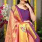 Jyoti Fashion Women's Baby Pink Banarasi Silk Zari Woven Saree with Blouse | Swadesiicart