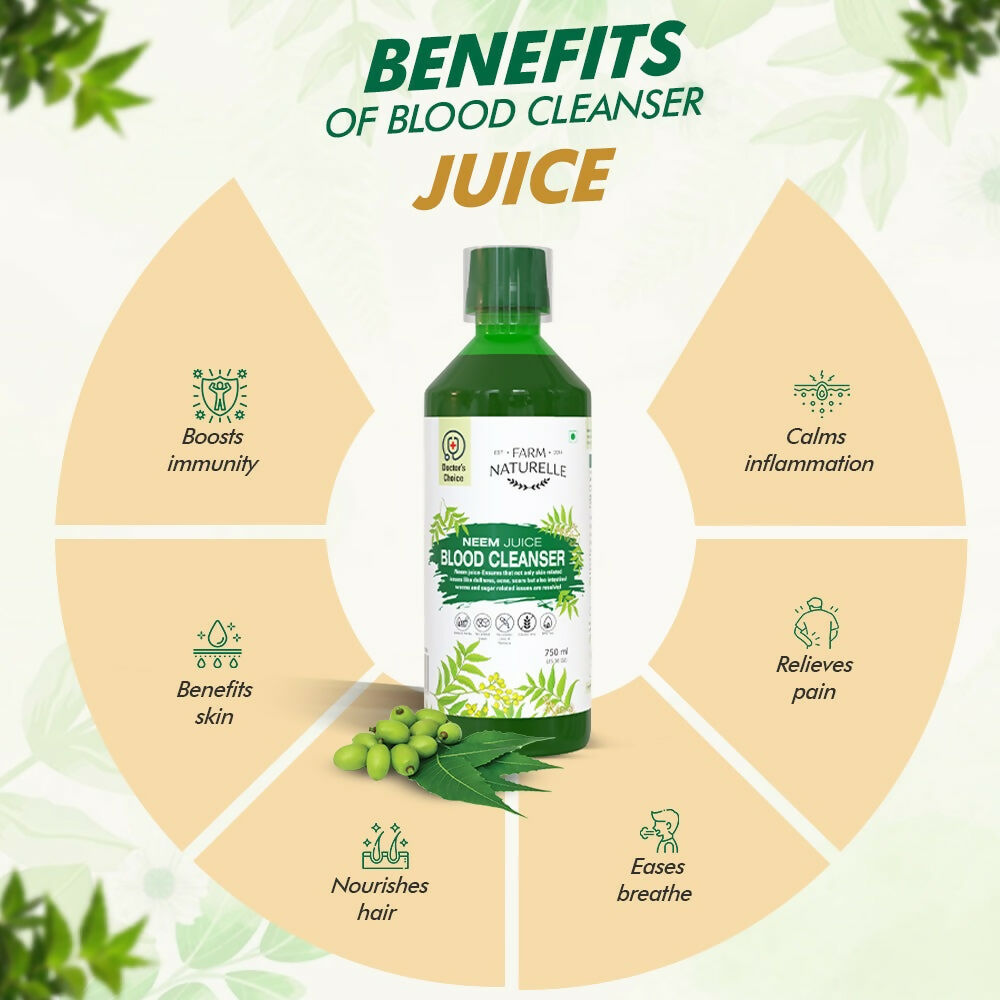 Farm Naturelle Neem Juice - Nature's Power for Detox and Skin Health | Swadesiicart