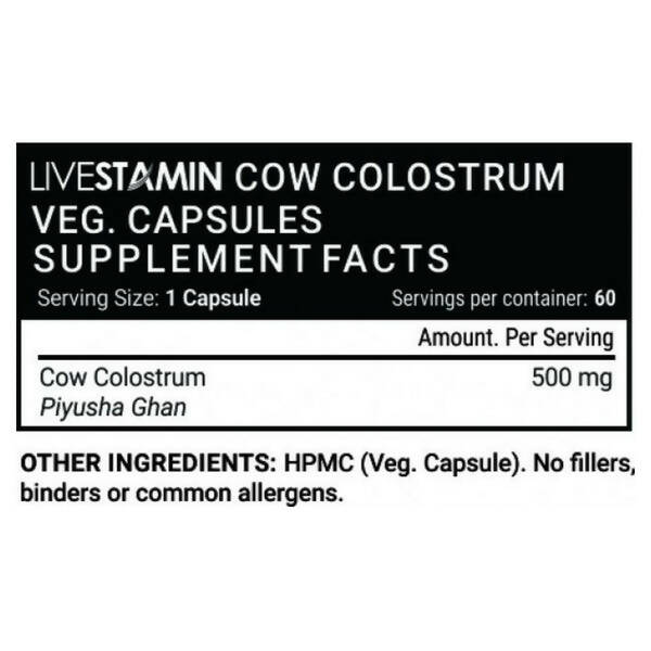 Livestamin Cow Colostrum Capsules - Swadesiicart