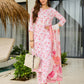 The52 Pink Women's Beautiful Printed Silk Blend Fabric with Straight Kurta, Pant and Dupatta Set - Swadesiicart