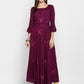 NOZ2TOZ Women Purple Rayon Kurta (1pc) - Noz2Toz