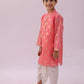 Lil Drama Mishti Peach Kurta Dhoti Set For Boys | Swadesiicart