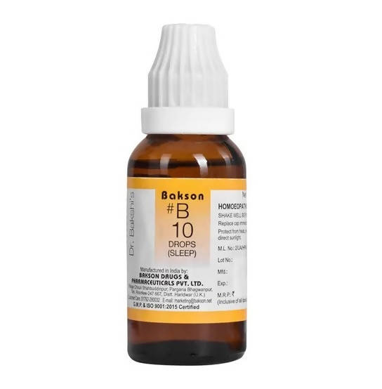 Bakson's Homeopathy B10 Drops (Sleep) | Swadesiicart