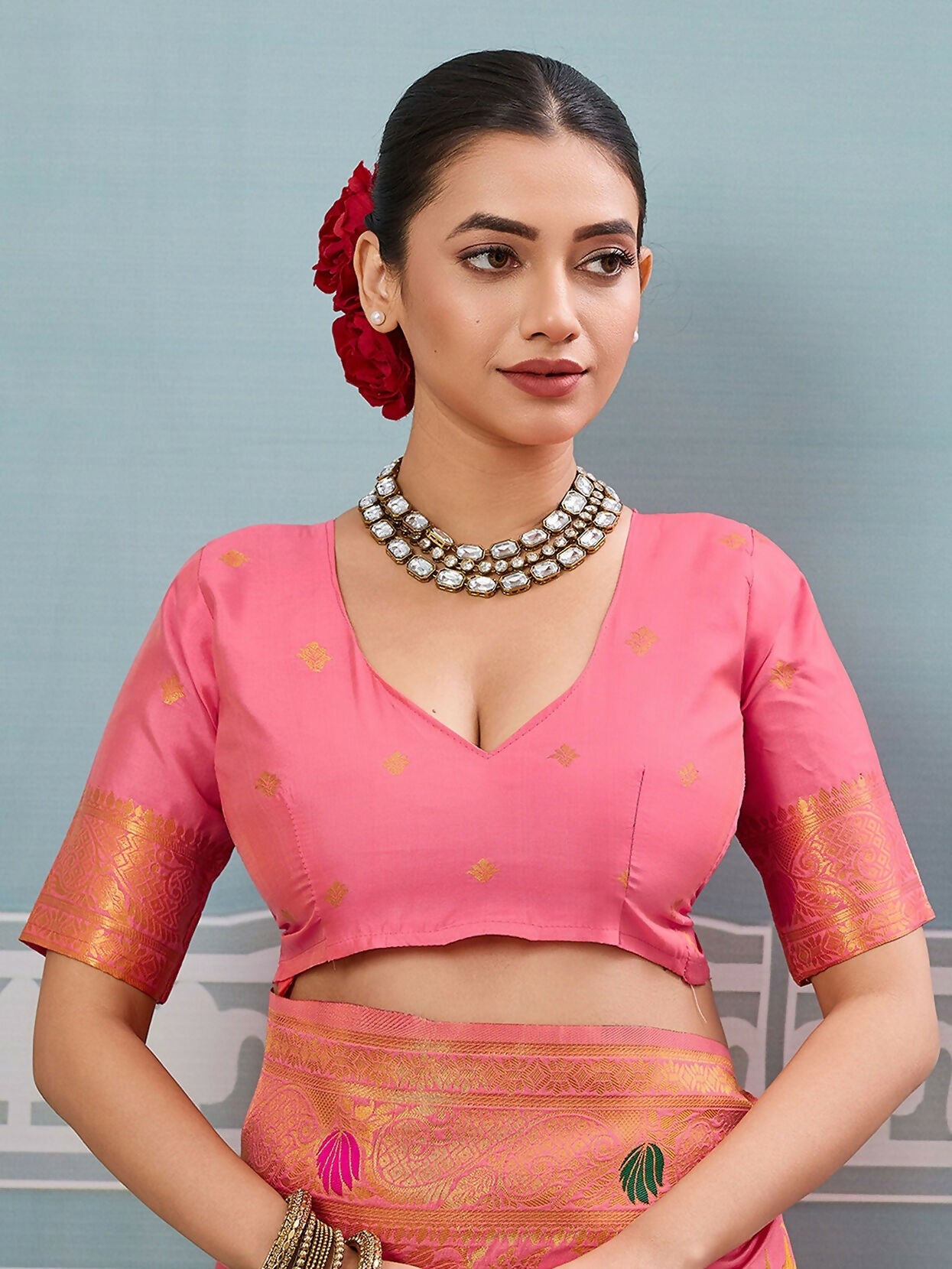 Shree Shyam Fashion Gajari Silk Saree