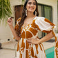 Aayaa Designer Cambric Cotton Printed Full Flaired Gown - Multi Color