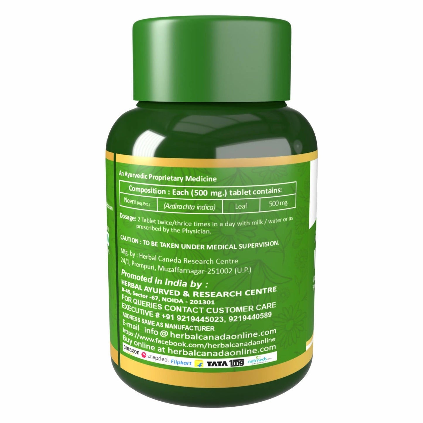 Herbal Canada Neem Extract Tablets - Swadesiicart
