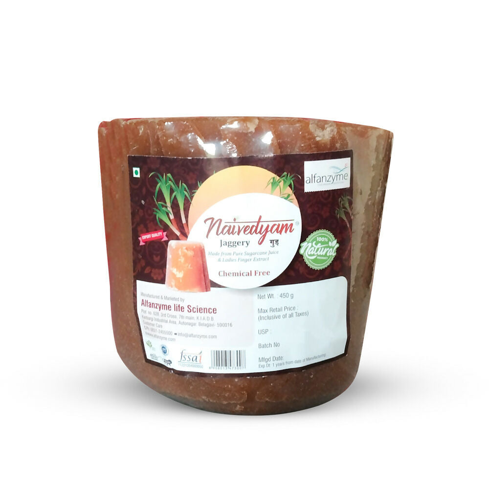 Naivedyam Chemical Free Jaggery Cubes - Alfanzyme