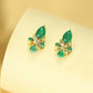 Nuyug 18k Gold Plated Floral Diamond Glow Earrings | Swadesiicart