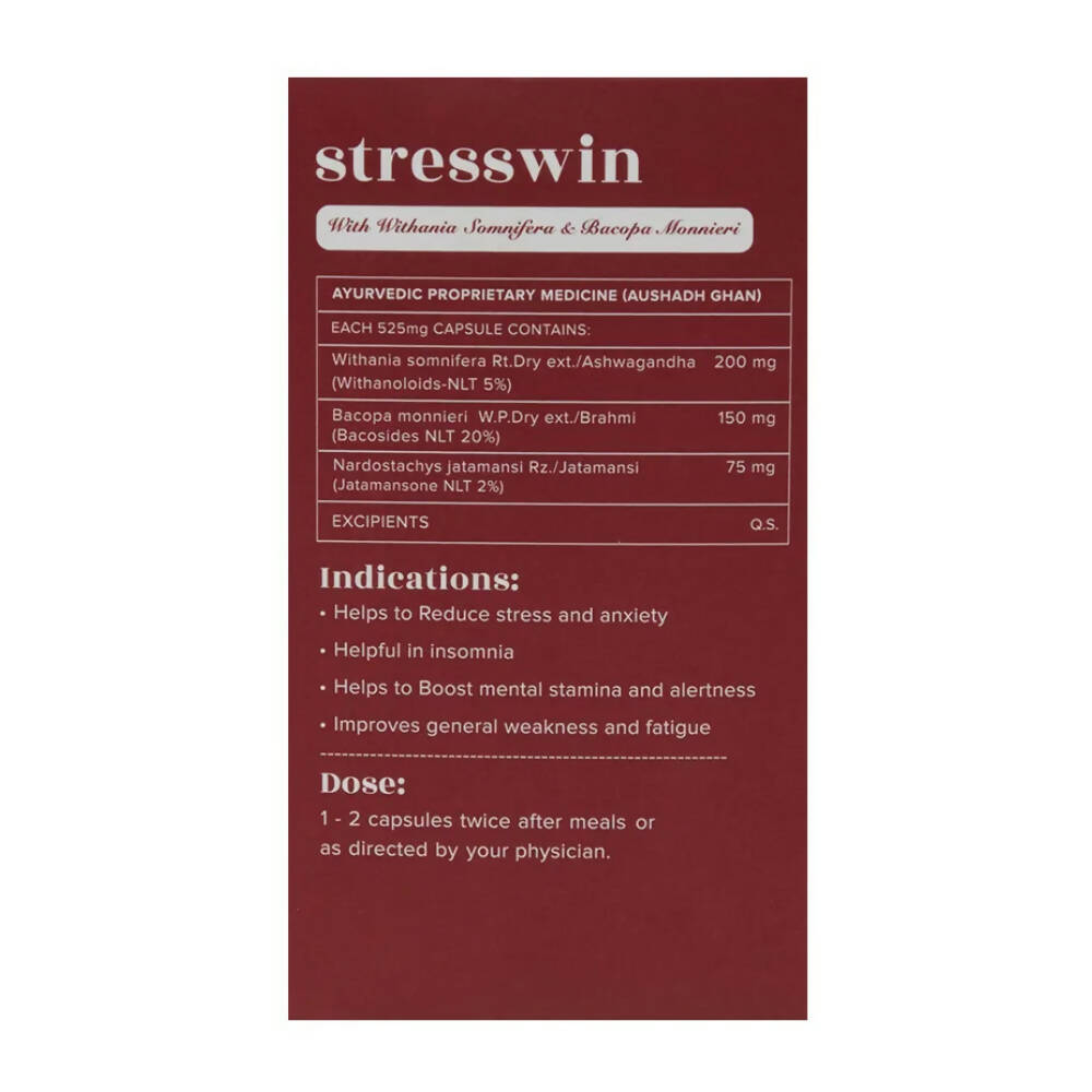 Baidyanath Jhansi Ayurvedant Stresswin Capsules | Swadesiicart