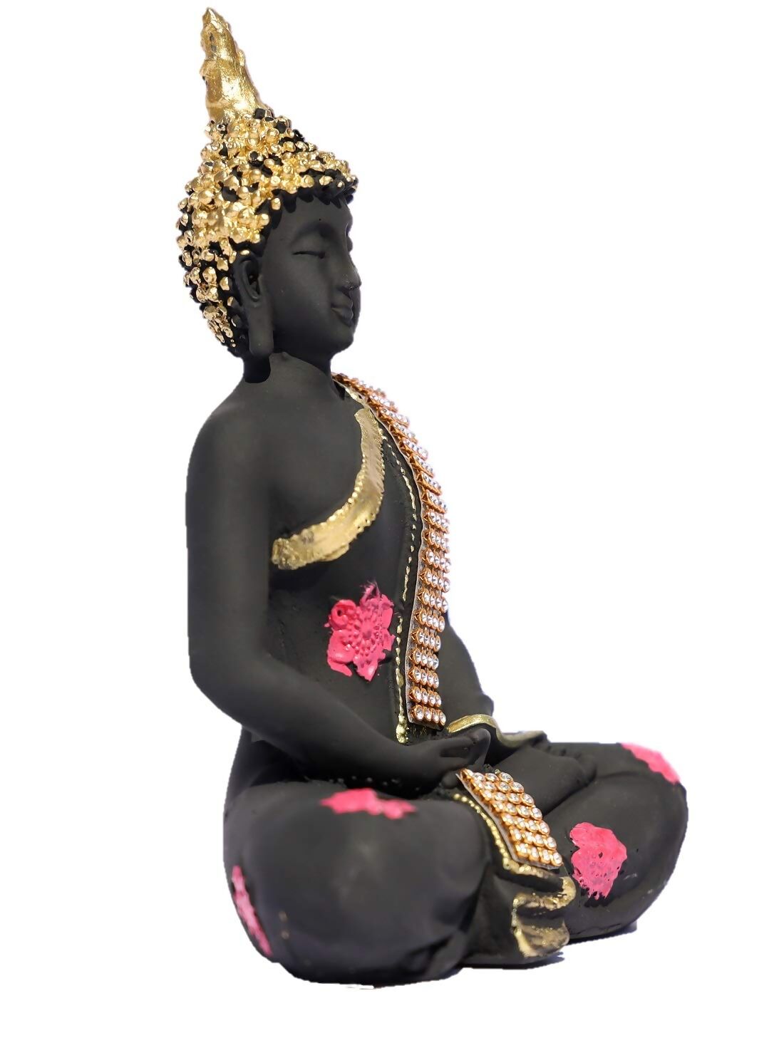 Shri Balaji Enterprises Polyresin Sitting Lord Buddha Idol - Swadesiicart