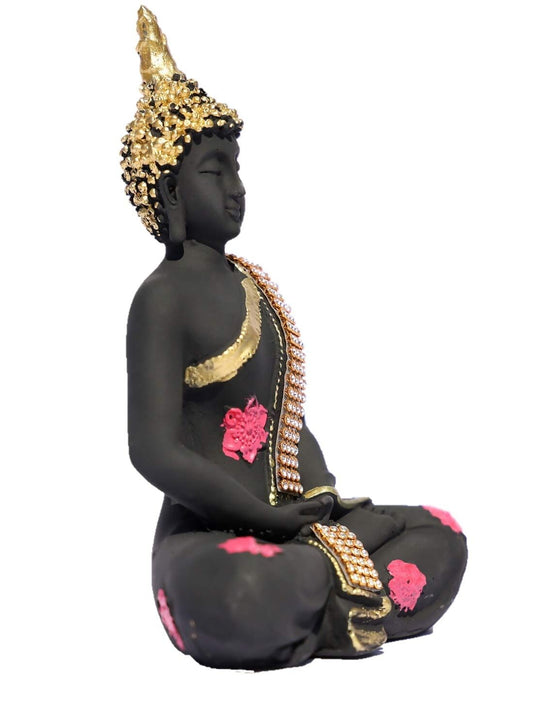 Shri Balaji Enterprises Polyresin Sitting Lord Buddha Idol - Swadesiicart