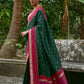 Vishnu Weaves Women's Bt-green Banarasi Silk Woven Saree with Blouse - Swadesiicart