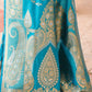 Joban Fashion Blue Banarasi Soft Pure Handloom Banarasi Silk Saree | Swadesiicart