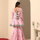 Pomcha Jaipur Pink Gul Rozi Sharara Set | Swadesiicart