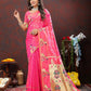 Lorenvalley Fashion Pink Soft Paithani Silk Woven Design Gold Zari Meenakari Weaving Saree - Swadesiicart