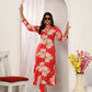 Jyoti Fashion Women's Pink Rayon Floral Print with Side Pocket Kurtis & Sets | Swadesiicart