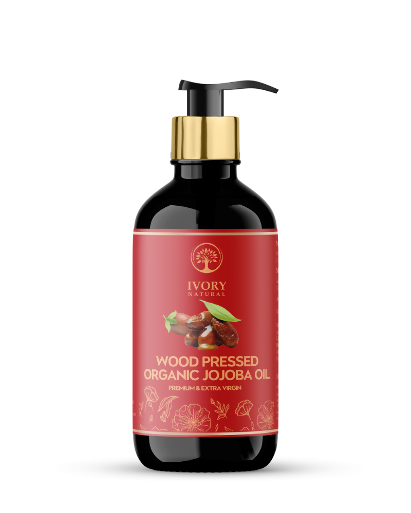 Ivory Natural Wood Pressed Organic Jojoba Oil Premium & Extra Virgin For Smooth Dry Skin, Avoid Flakiness, & Improve Skin Elasticity | Swadesiicart