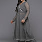 Ahalyaa Women's Traditional wear Kurta Set - Grey | Swadesiicart