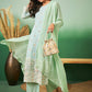 Sea Green Georgette Handwork Unstitched Dress Material - Hanika | Swadesiicart
