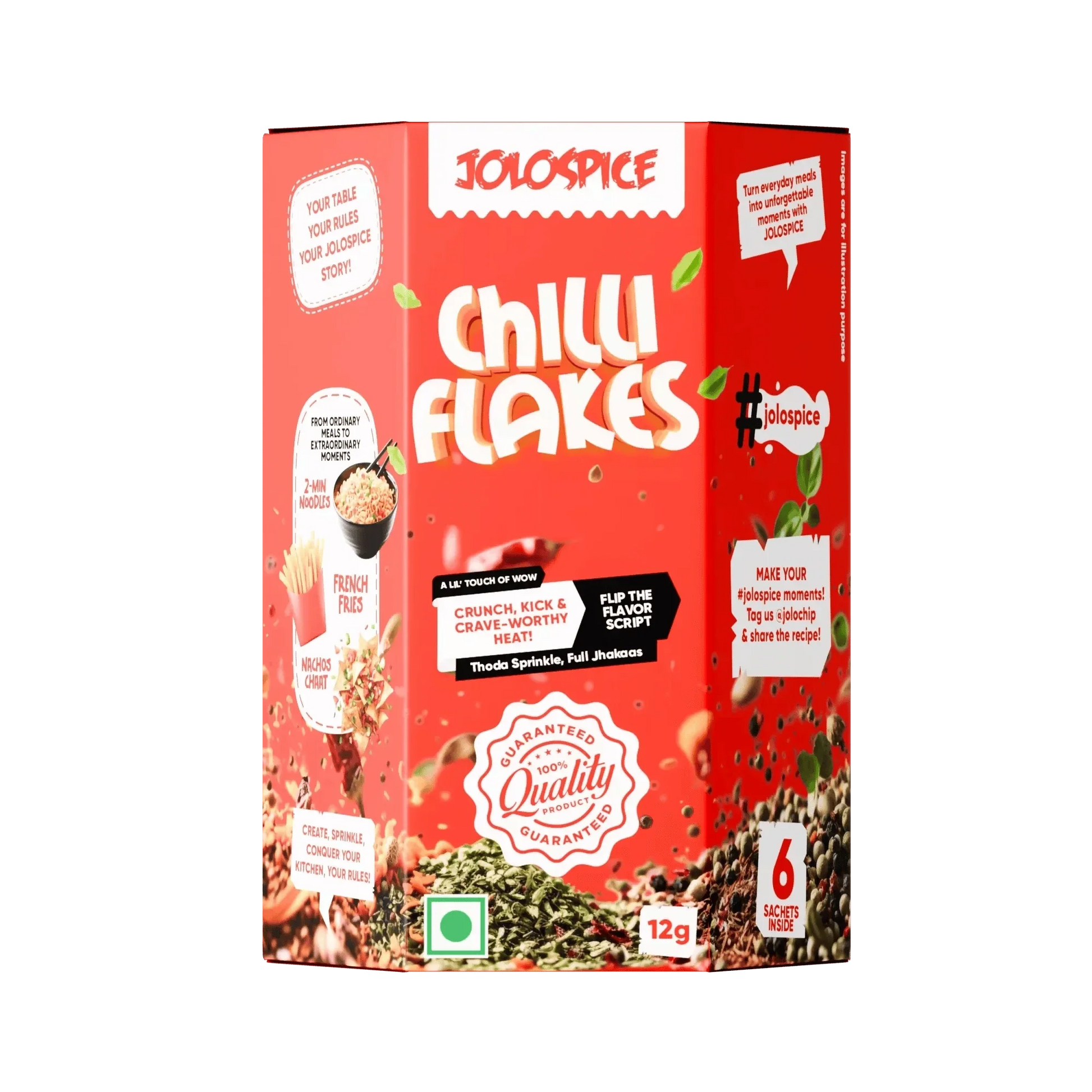 Jolospice Chilli Flakes | Swadesiicart