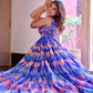 Casual Designer Blue Cotton Silk Gown - Anbazaar