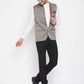 Even Apparels Grey Polyester Men's Nehru Jacket-Contrast Lining-Inbuilt Pocket Square | Swadesiicart