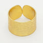 NVR Women Gold-Polished Solid Adjustable Finger Ring | Swadesiicart