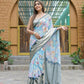 Vamsee Dhruvini Blue Georgette Saree - Swadesiicart