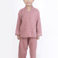 Breathables Kids Cotton Night Suit – Red & White Striped Shirt & Pyjama Co-Ord Set For Boys & Girls