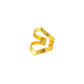 NVR Women Gold-Polished Adjustable Finger Ring | Swadesiicart
