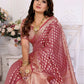 Aastha Fashion Light Pink Organza Silk Weaving Saree