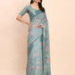 Shree Shyam Fashion Linen Cotton Sea Green Saree