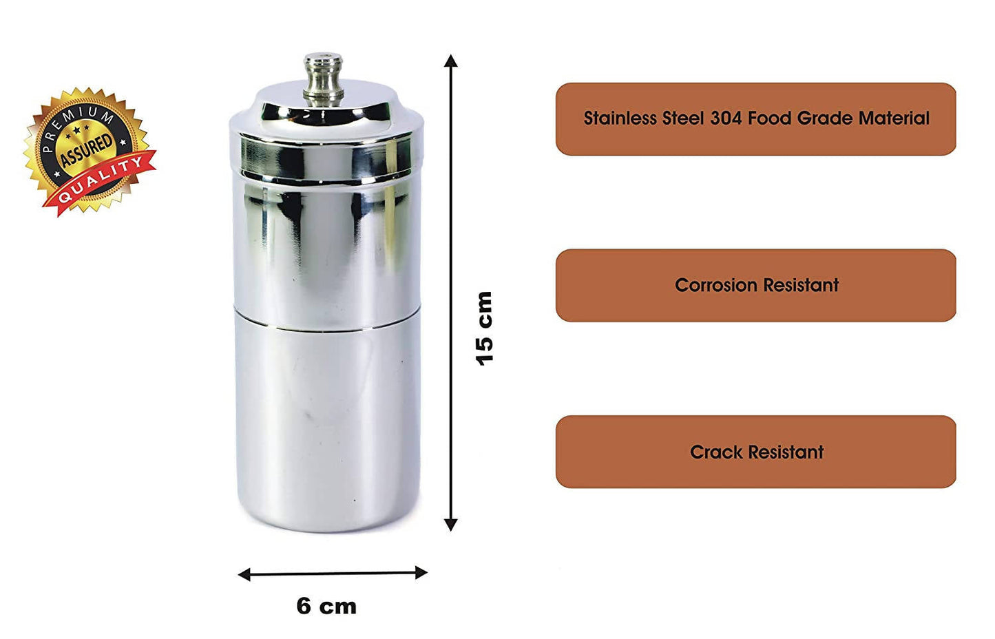 Pajaka South Indian Coffee Filter Stainless Steel Non-Electric Machine Small Size - Swadesiicart