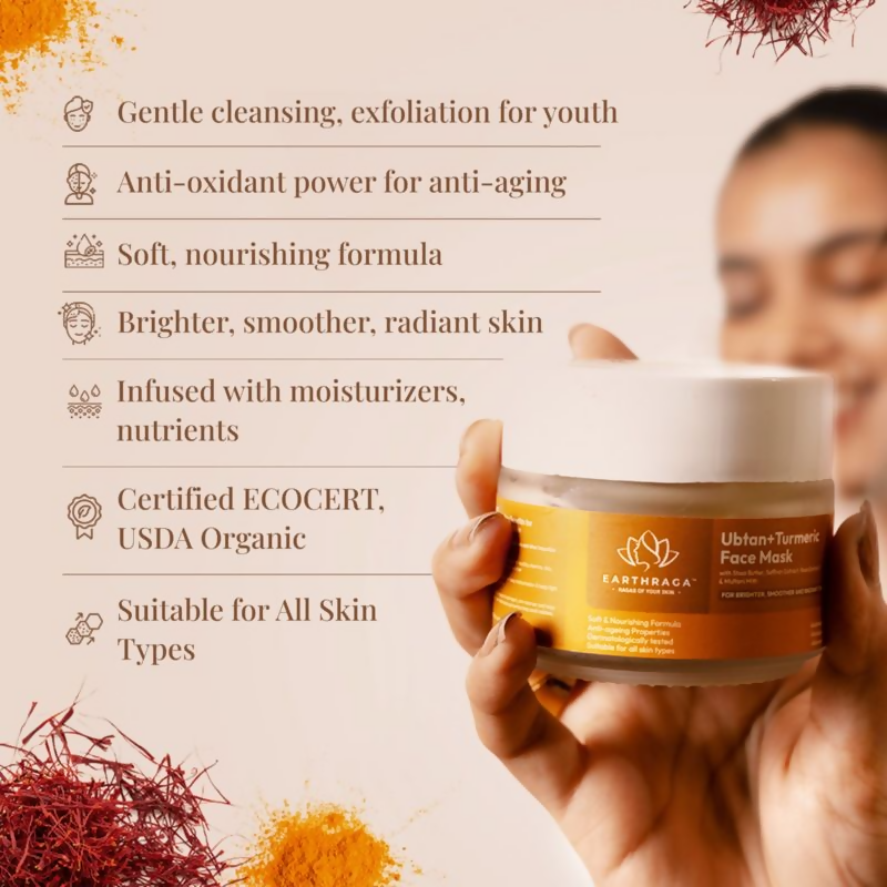 Earthraga Ubtan And Turmeric Face Mask | Swadesiicart