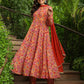 Janasya Mustard Georgette Floral Kurta,Bottom & Dupatta | Swadesiicart