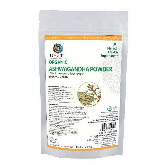 Dhatu Organics & Naturals Ashwagandha Powder | Swadesiicart