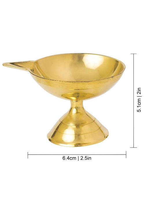 Spillbox Gold-Toned Brass Big Diya Pooja Essential | Swadesiicart