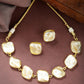 NVR Women's Gold-Polished Mother of Pearl Handcrafted Jewellery Set - Swadesiicart