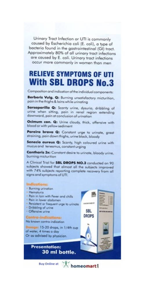 SBL Homeopathy Drops No. 3 - Swadesiicart