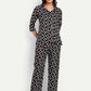 Alvano Beautiful Floral Print Co-ord set for Women's and Girls Rayon (Black) - Swadesiicart