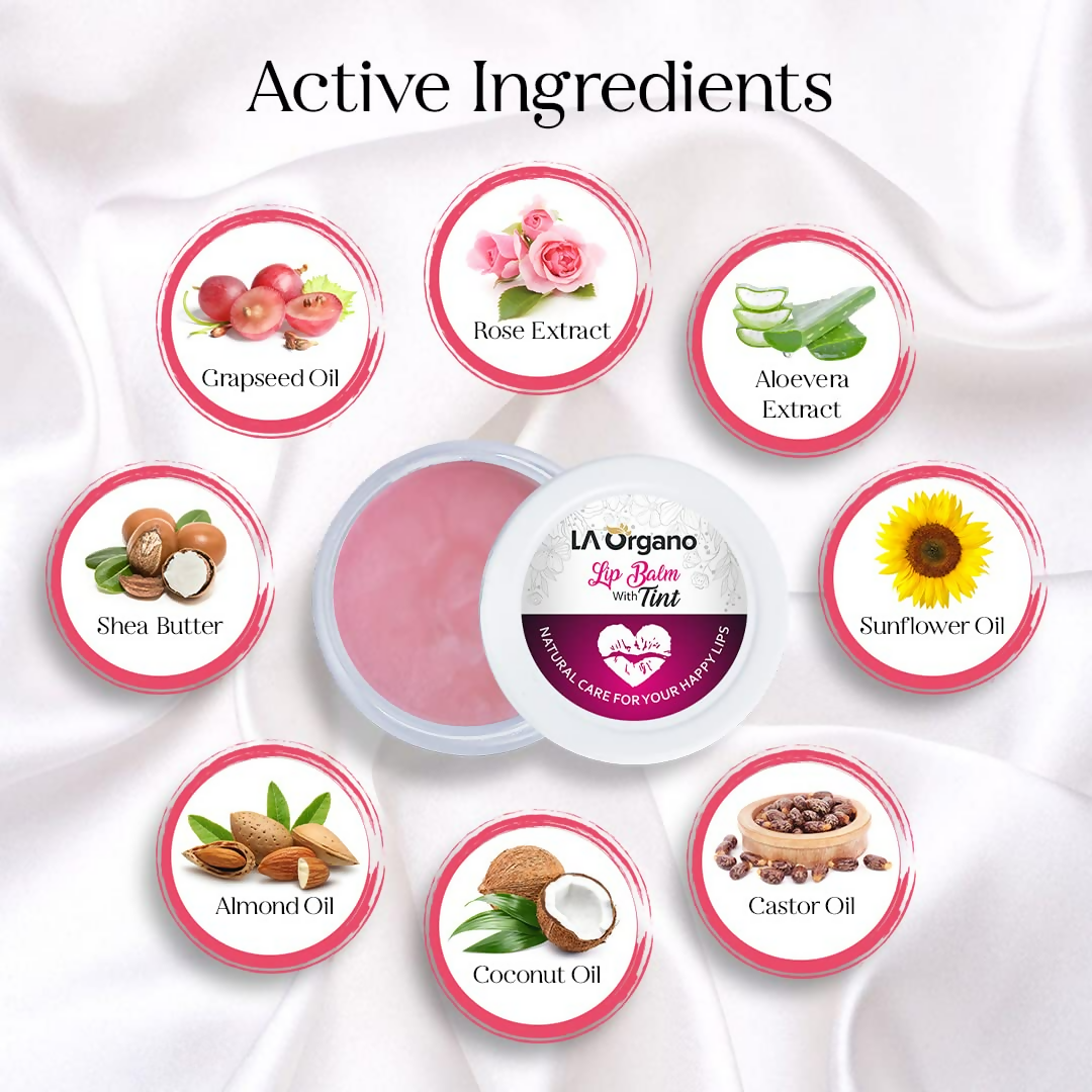 LA Organo Tint Lip Balm For Dry Chapped Lips - Swadesiicart