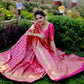 Partywear Designer Pink Banarasi Silk Fancy Saree - Starwalk | Swadesiicart
