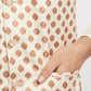Ethnic India Cream Bundi Men's Jacket Geometric Polyester | Swadesiicart