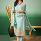 Sky Blue Georgette Handwork Unstitched Dress Material - Hanika | Swadesiicart