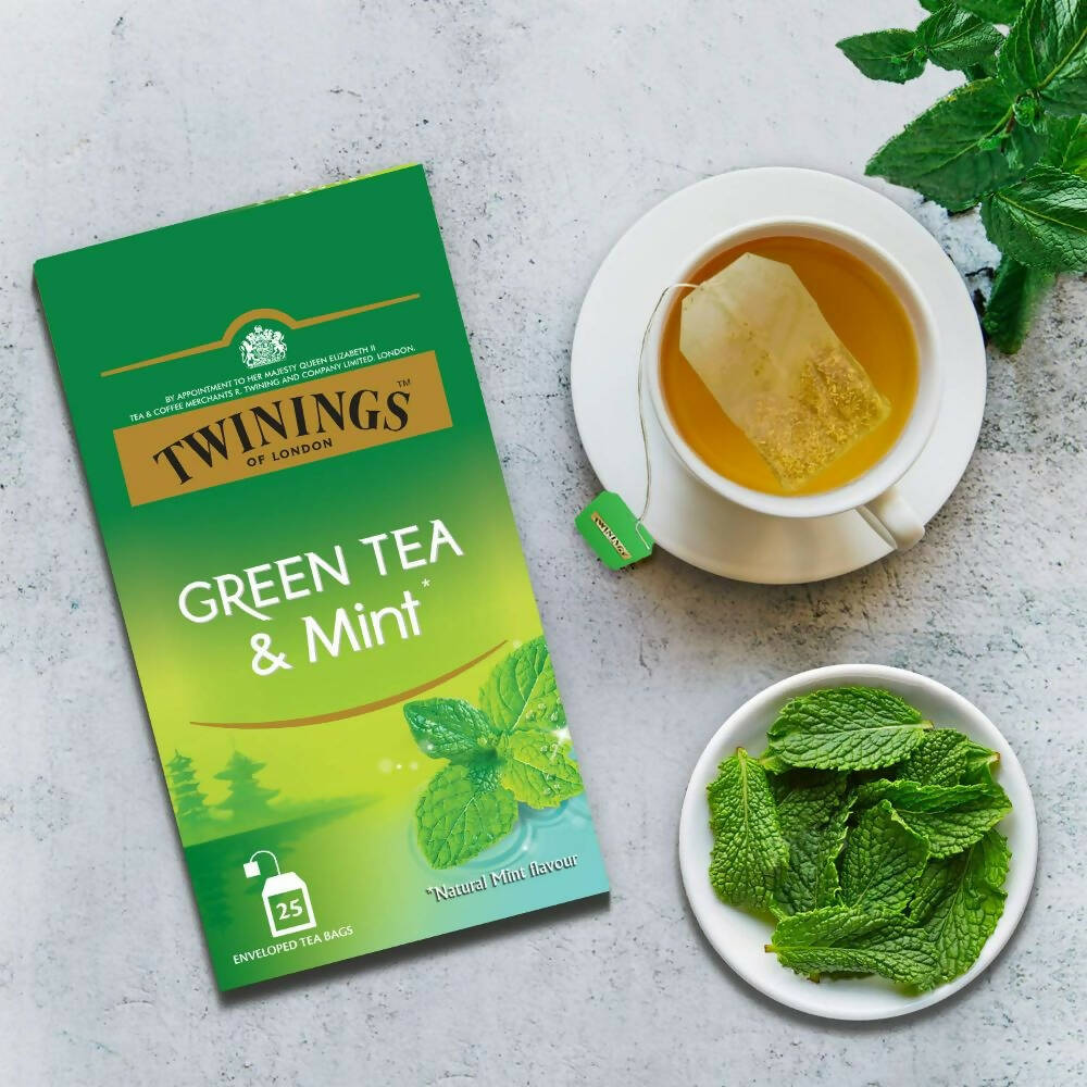 Twinings Green Tea & Mint Teabags - Swadesiicart