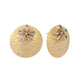 Nuyug 22K Gold-Plated Floral Motif Stud Earrings | Swadesiicart